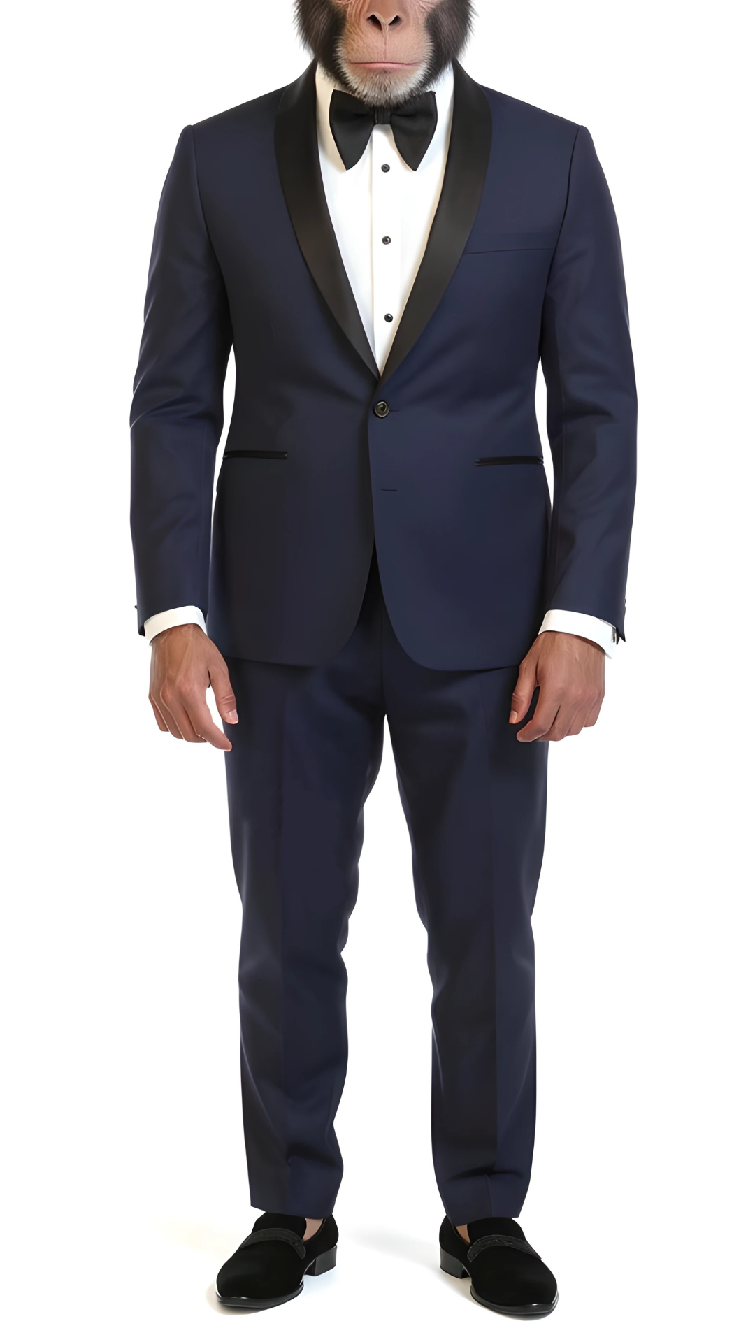 Ferrecci Men's Reno Navy/Navy Slim Fit Shawl Lapel 2 Piece Tuxedo Suit Set