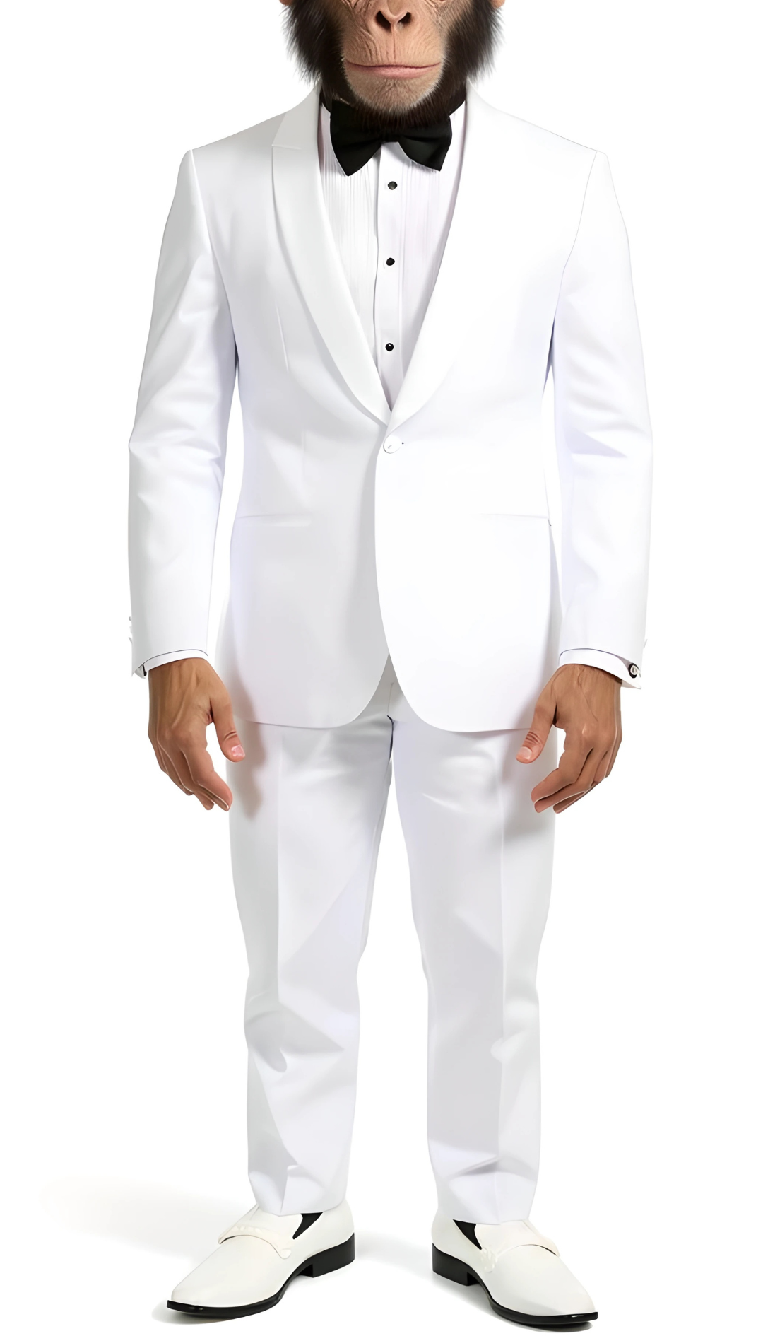 Ferrecci Men's Reno White Slim Fit Shawl Lapel 2 Piece Tuxedo Suit Set