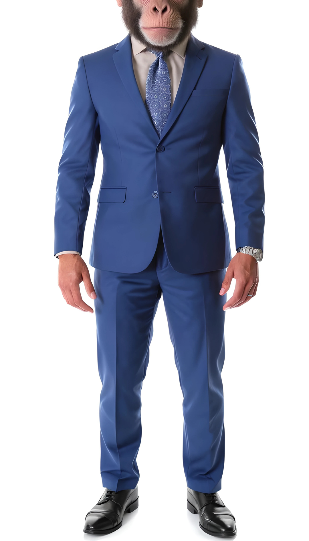 The Chimp Classic Indigo Slim Fit Notch Lapel 2 Piece Suit