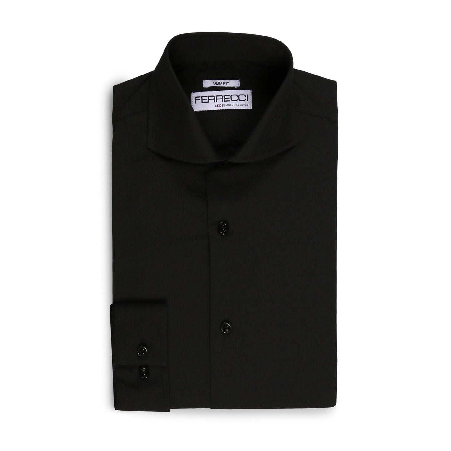 Leo Black Mens Slim Fit Shirt - Ferrecci USA