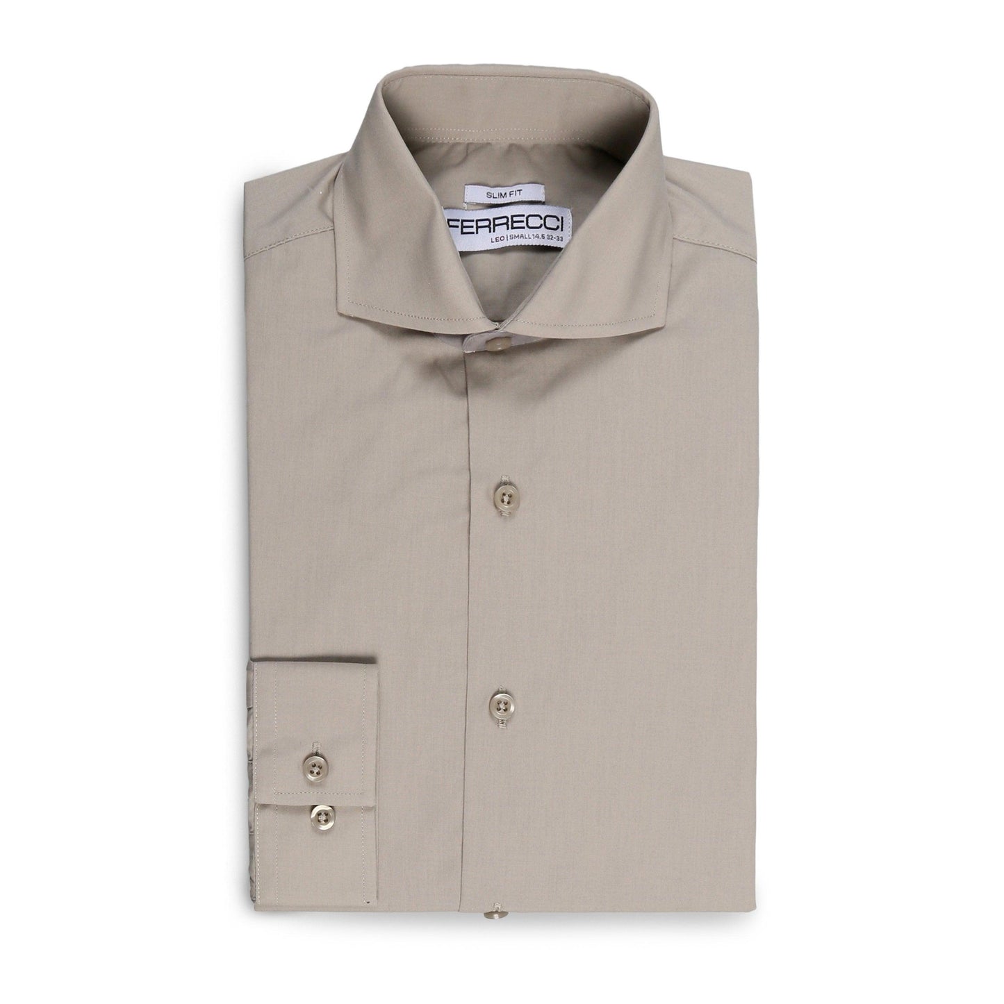 Leo Grey Mens Slim Fit Cotton Shirt - Ferrecci USA