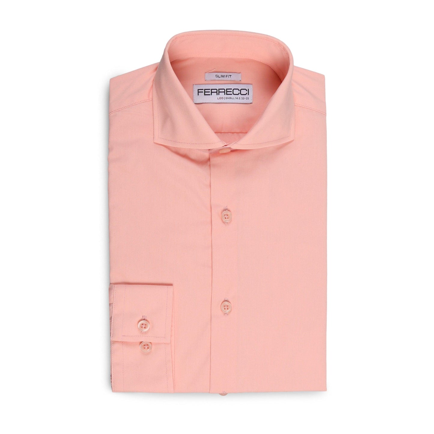 Leo Pink Mens Slim Fit Cotton Shirt - Ferrecci USA