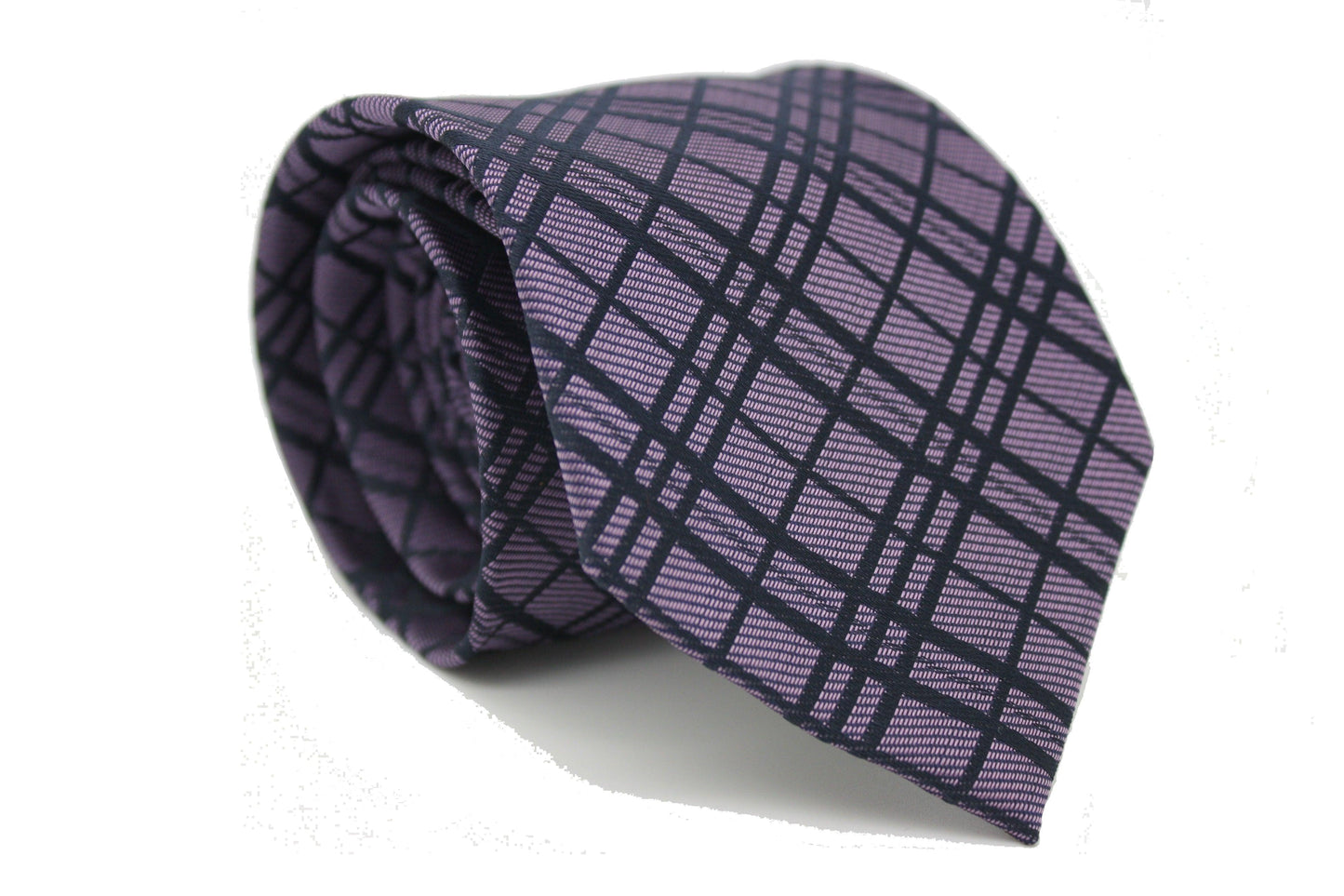 Mens Dads Classic Striped Pattern Business Casual Necktie & Hanky Set RO - Ferrecci USA