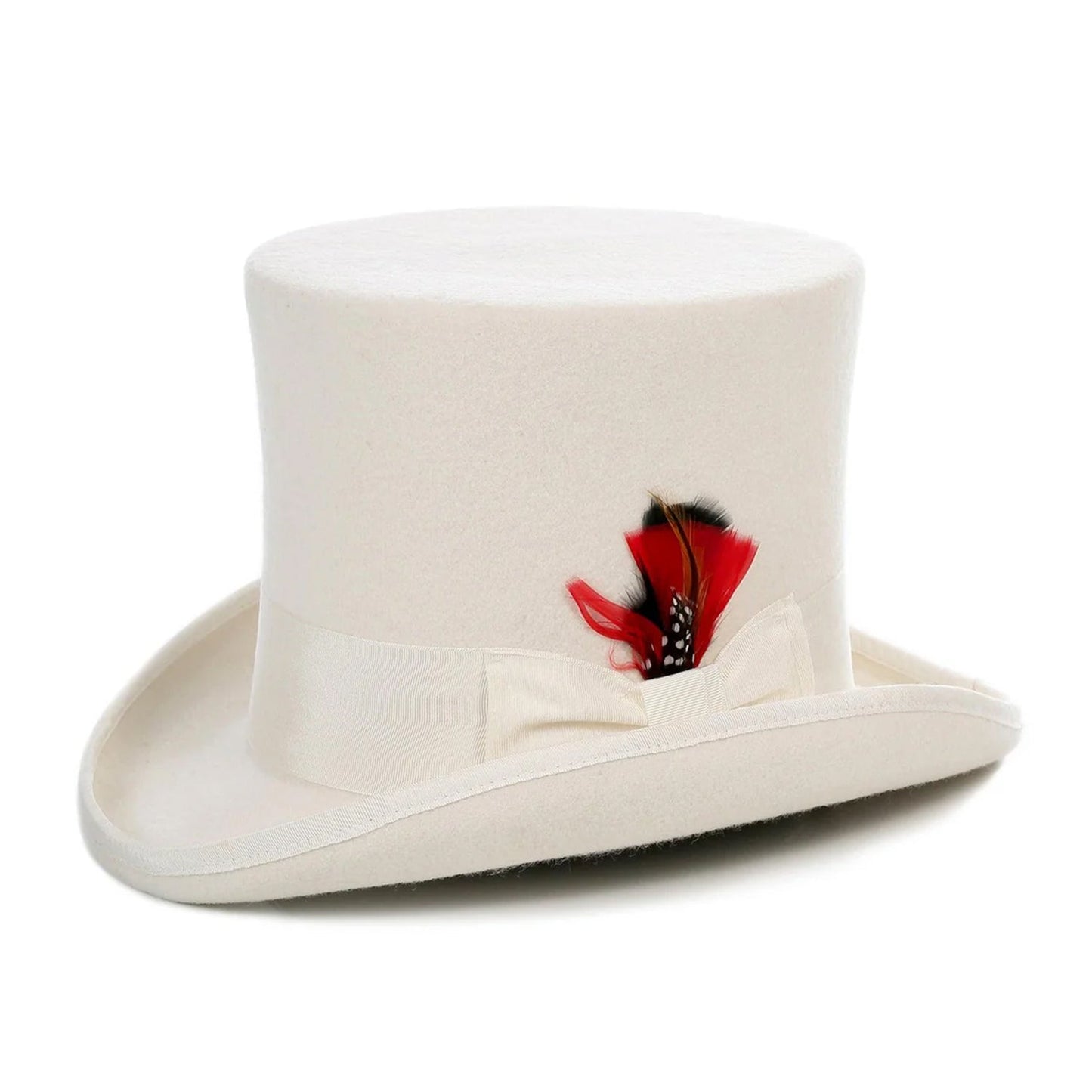 The Apex Premium Wool White Top Hat