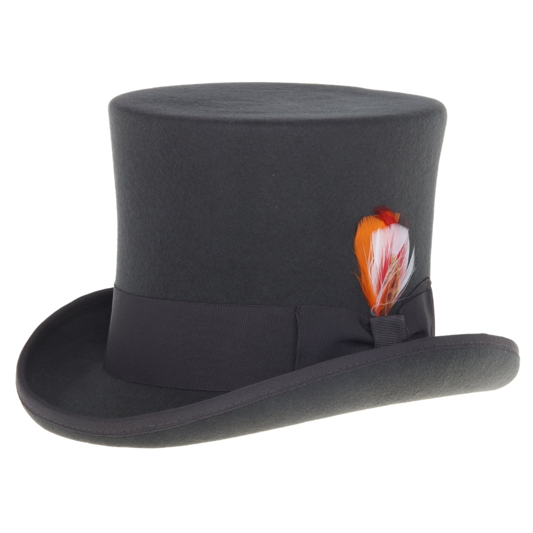 The Apex Premium Wool Charcoal Top Hat