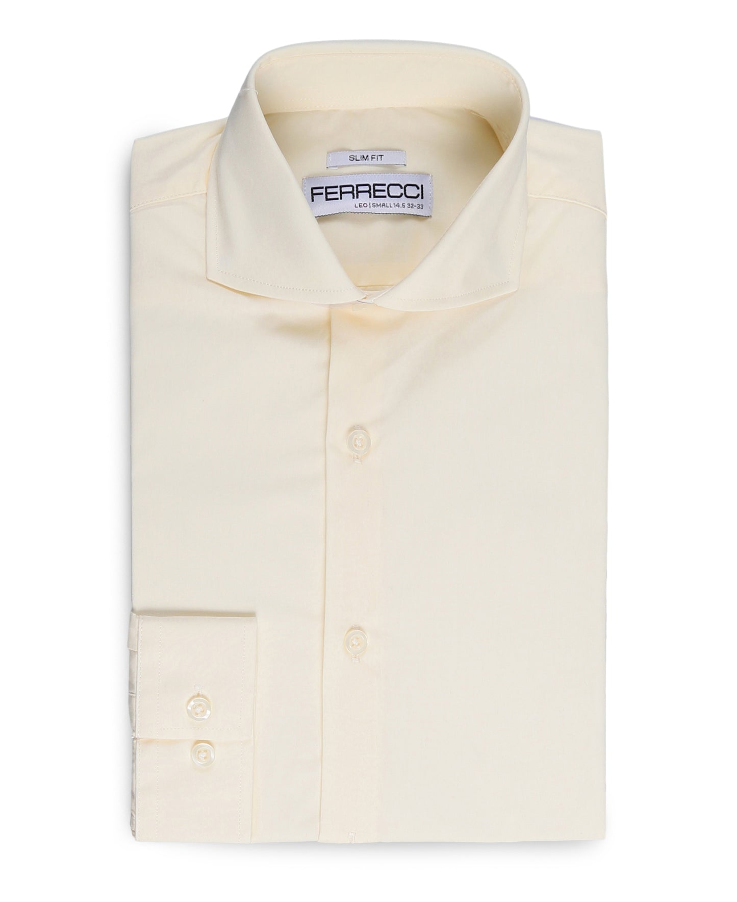 The Alpha Collar Off-White Mens Slim Fit Cotton Shirt
