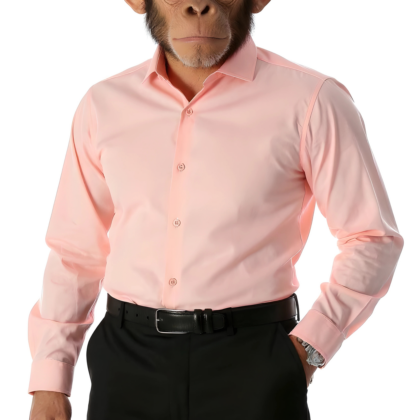 The Alpha Collar Pink Mens Slim Fit Cotton Shirt