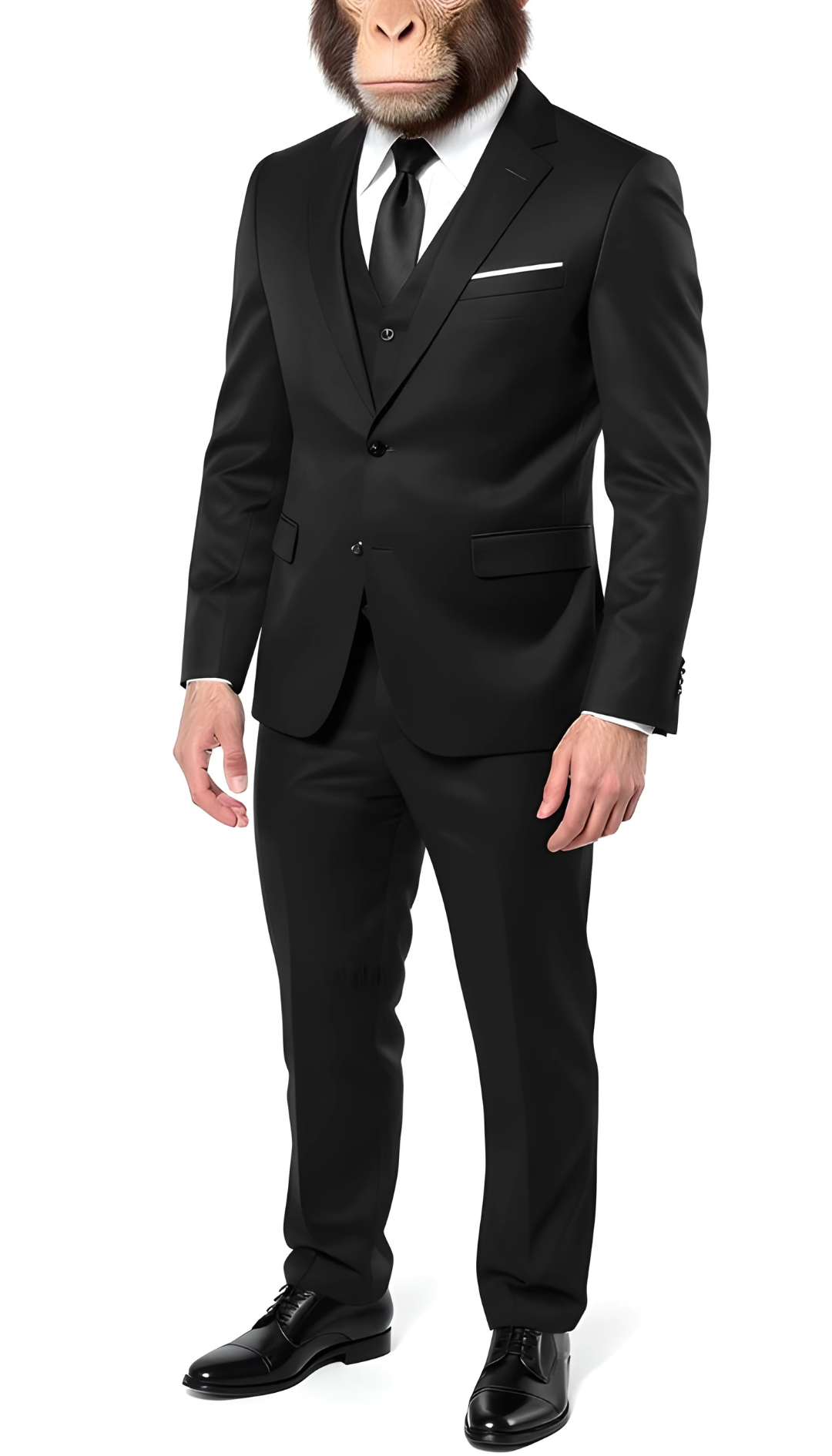 The Silverback Mens 2 Button Notch Lapel Pick Stitching 3PC Slim Fit Suit