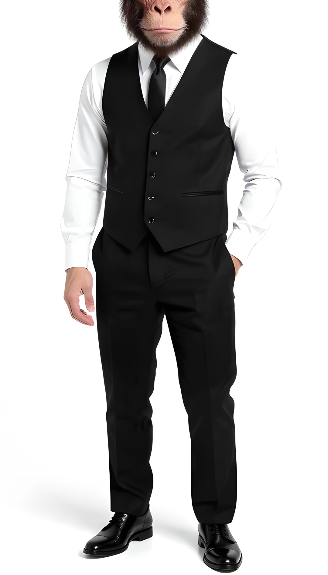 The Silverback Mens 2 Button Notch Lapel Pick Stitching 3PC Slim Fit Suit