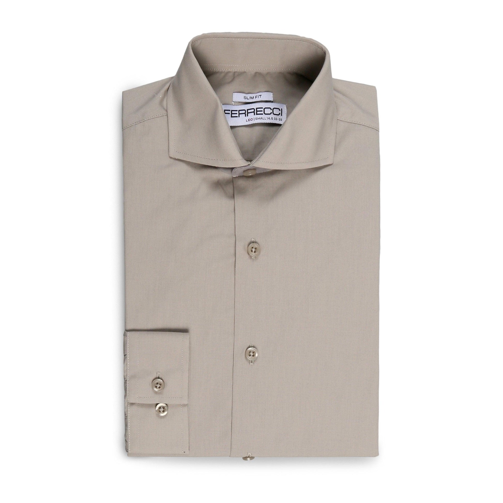 Leo Grey Mens Slim Fit Cotton Shirt - Ferrecci USA 