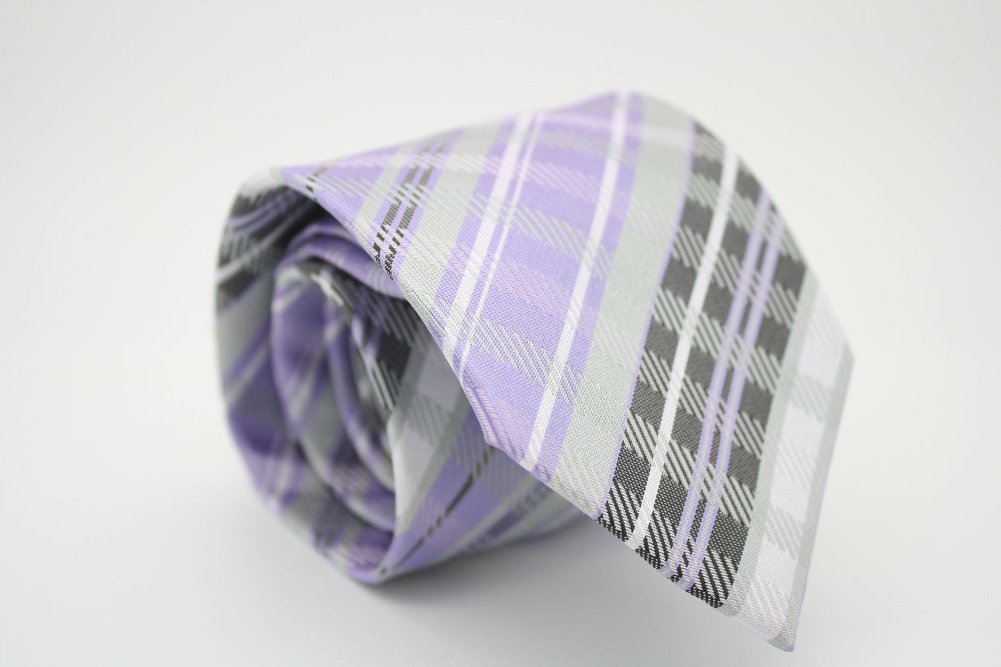 Mens Dads Classic Black Striped Pattern Business Casual Necktie & Hanky Set VO - Ferrecci USA 