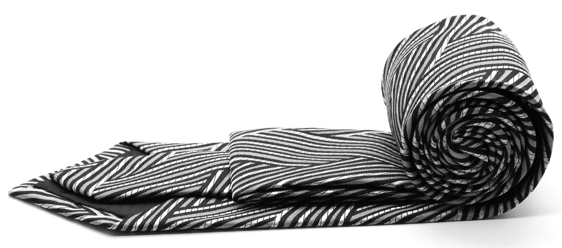 Mens Dads Classic Geometric Pattern Business Casual Necktie & Hanky Set IO - Ferrecci USA 