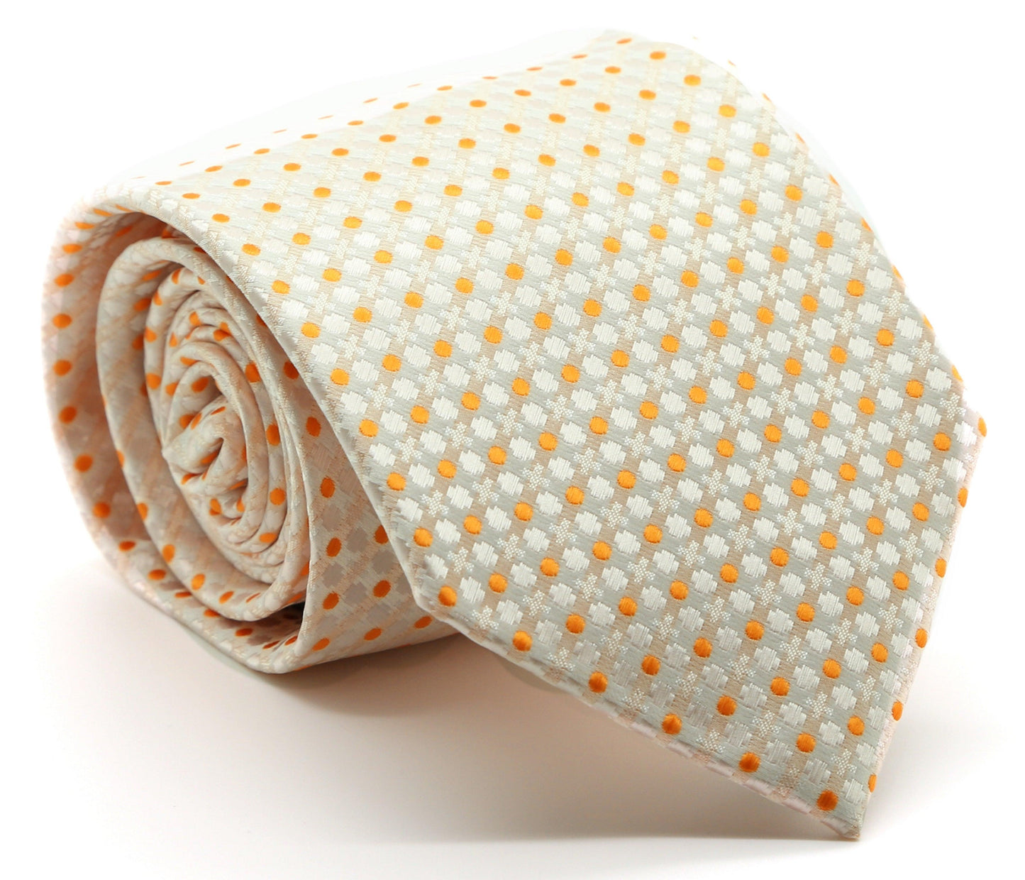 Mens Dads Classic Gold Geometric Pattern Business Casual Necktie & Hanky Set P-7 - Ferrecci USA 